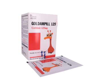 Thuốc kháng sinh Goldampill 125mg (Hộp/14 gói)