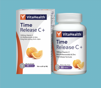 Viên uống bổ sung Vitamin C VitaHealth Time Release C+