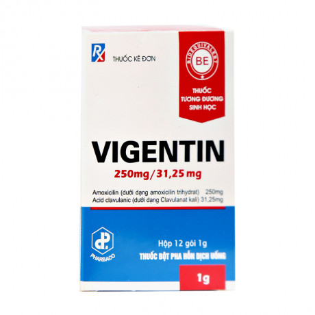 Vigentin 250mg được sử dụng trong trường hợp nhiễm khuẩn nào liên quan đến đường hô hấp trên?
